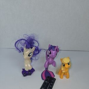 My Little Pony Purple and Orange Figurine Trio